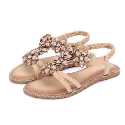 Extra Size Clip Toe Flower Sandals