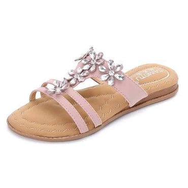 Crystal Bohemian Clip Toe Beach Sandals
