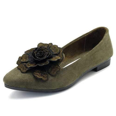 Pointed Toe Lady Flower Ballet Flat Shoes
