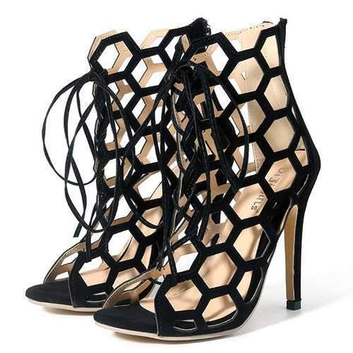 Hollow Out Stiletto Sandals Pumps