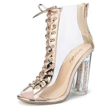 Crystal High Heel Sequined Boots