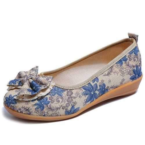 Large Size Flower Print Shoes