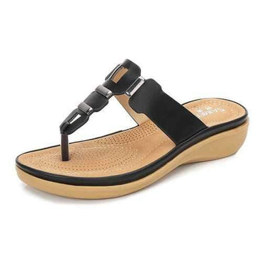 Metal Clip Toe Beach Slippers