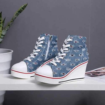 Canvas Wedges High Top  Shoes