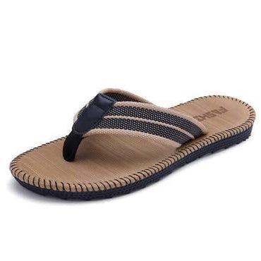 Men Linen Webbing Flip Flops