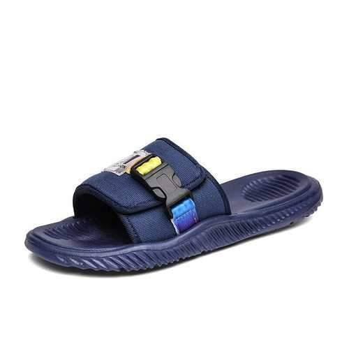 Men Textile Hook Loop Soft Opened Toe Sandals