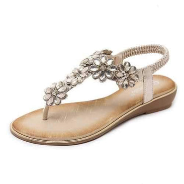 Large Size Rehinstone Bohemian Sandals