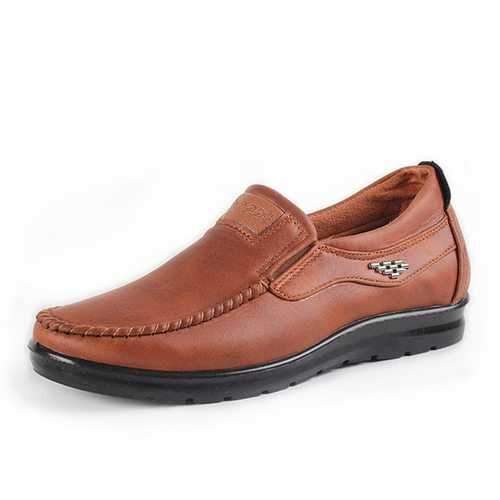 Men Microfiber Fabric Flat Casual Shoes