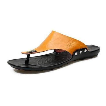 Men Leather Flip Flops