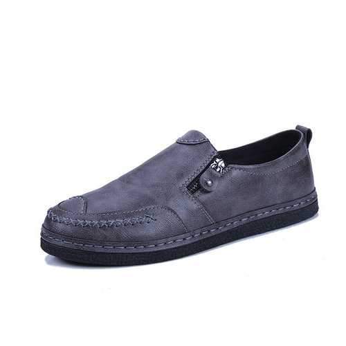 Men Side Zipper  Casual Shoes