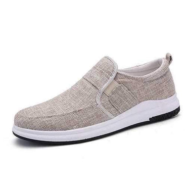 Men Linen Breathable Flat Casual Shoes