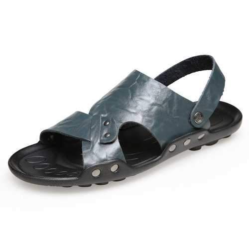 Large Size Men Leather Sandals