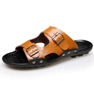 Large Size Men Metal Buckle Sandals