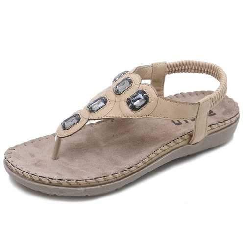 Large Size Bohemia Beach Flat Sandals