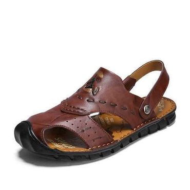 Men Closed Toe Outdoor Leather Sandals