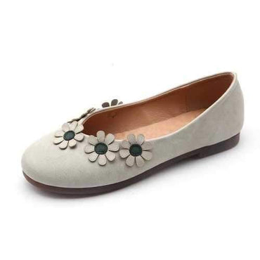 Flower Vintage Flat Loafers