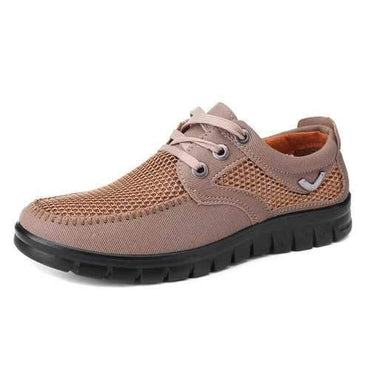 Men Mesh Splicing Lace Up Casual Shoes