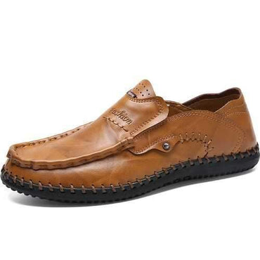 Men Hand Stitching Soft Leather Loafers