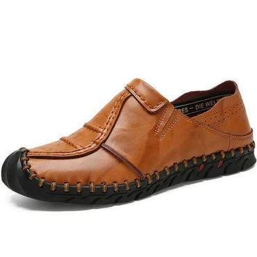 Men Hand Stitching Soft Leather Shoes