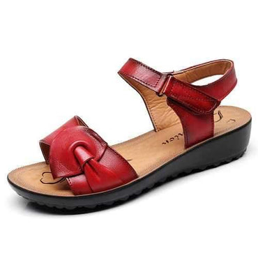 Cow Leather Hook Loop Sandals