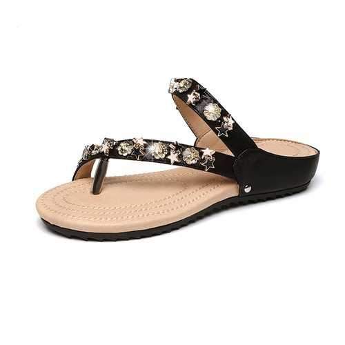 Star Shiny Clip Toe Sandals