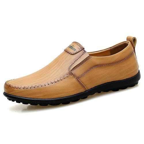 Large Size Men Soft Leather Shoes