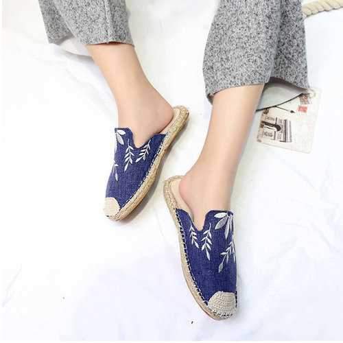 Flowers Embroidery Women Ladies Casual Espadrilles