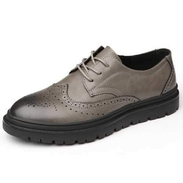 Men Vintage Carved Brogue Oxfords