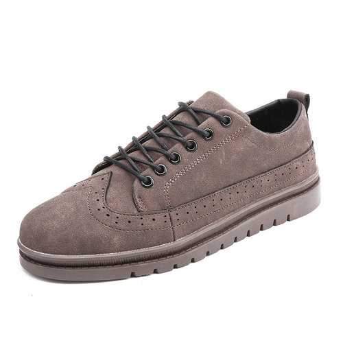 Men Carved Brogue Lace Up Ocfords