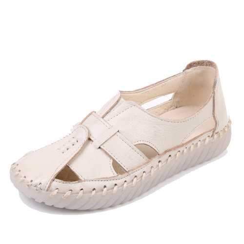 Leather Fisherman Hollow Out Flats