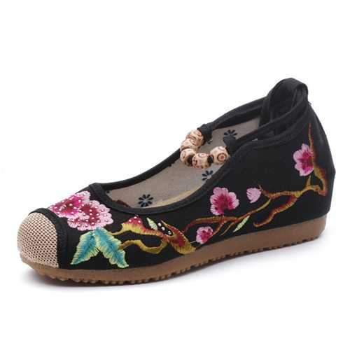 Metal Floral Print Strappy Flats