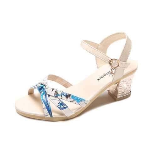 Painted Lady Block Heel Sandals