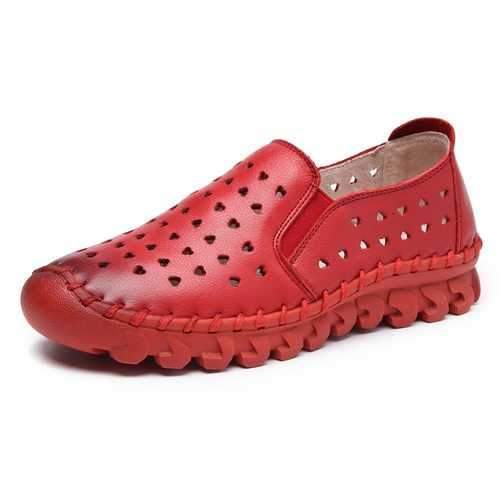 SOCOFY Casual Very Soft Flat Leather Shoes