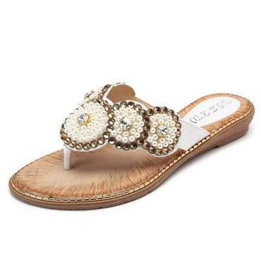 Rhinestone Flip Flops Beach Slippers