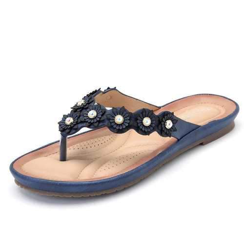 Flower Beach Casual Flip Flops