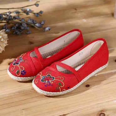 Old Peking Flower Casual Flat Loafers