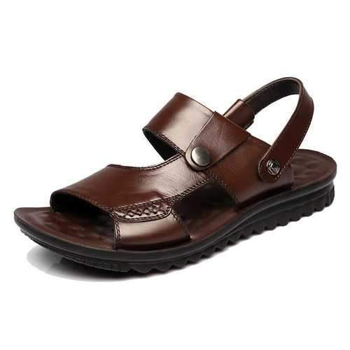 Men Genuine Leather Beach Sandals