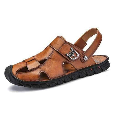 Men Leather Anti-collision Beach Sandals