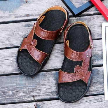 Men Genuine Leather Water Friendly Sandals