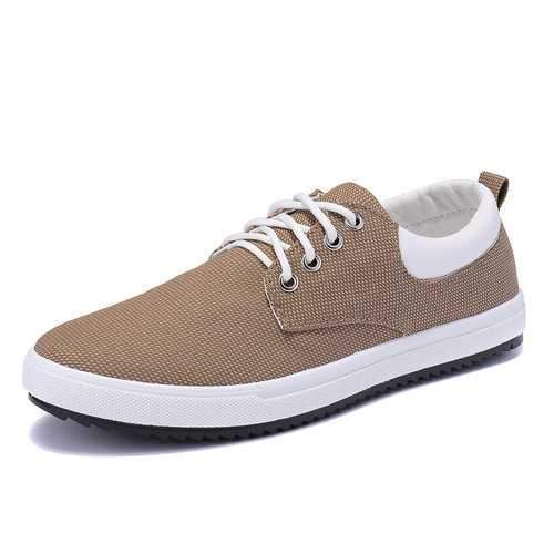 Men Canvas Flat Trainers