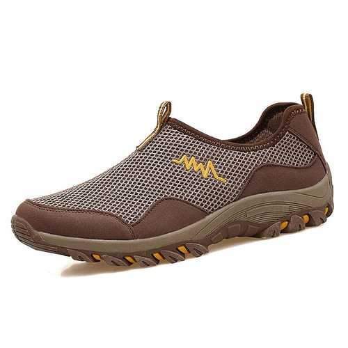 Men Mesh Fabric Outdoor Hiking Sneakers