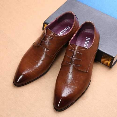 Men Leather Casual Formal Dress Shoes