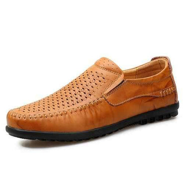 Men Woven Style Leather Shoes