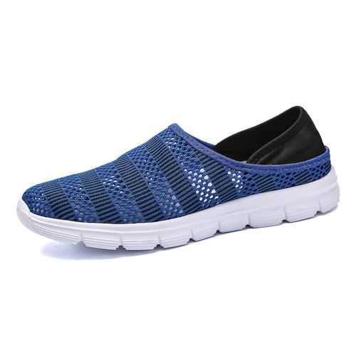 Men Mesh Collapsible Heel Sports Casual Shoes