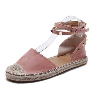 Large Size Rivets Buckle Espadrilles