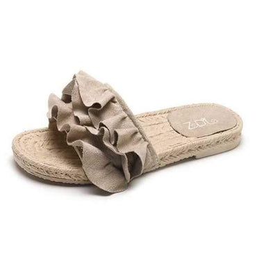 Suede Espadrilles Holiday Flat Slippers