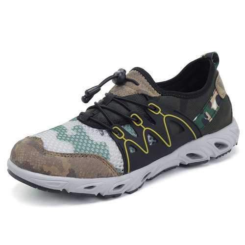 Men Mesh Fabric Hiking Upstream Shoes