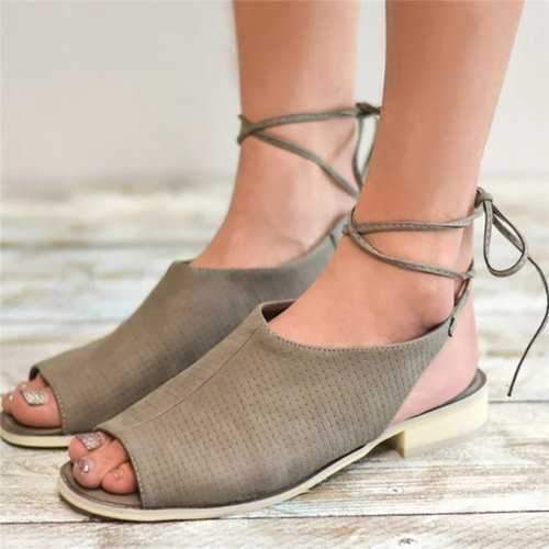 Ankle Strap Peep Toe Sandals