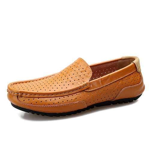 Men Hollow Out Breathable Soft Loafers