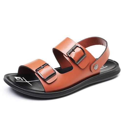 Men Microfiber Leather Beach Sandals